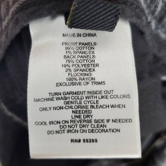 Express Zelda Slim Fit Ultra Low Rise Leopard Animal Print Jeans Black Size 4 - Picture 11 of 16